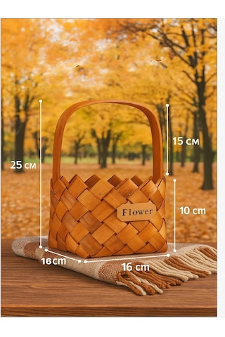 Simalend Örgü Sepetim Seti 430137467 Kahverengi