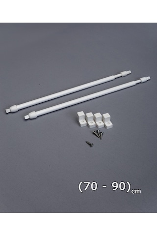 70 - 90 Cm Briz Çubuğu Ayarlanabilir 2 Adet Alüminyum Perde Borus