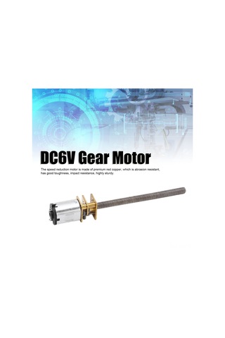 Aubyhe Dc6v 200rpm Yüksek Tork Düşük Gürültüli Redüksiyon Motoru, M4 55mm Mil, Kırmızı Bakır Malzeme, Lifti-oyunlar-uygulamalar İçin