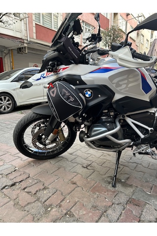Motosiklet Koruma Demiri Çantası 2 Li Takım Gri Fitilli