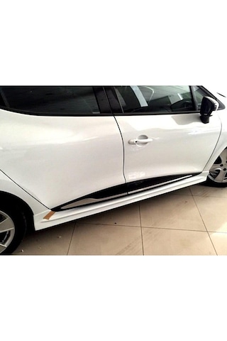 Renault Clio 4 Rs Yan Marşpiyel Seti Plastik 2 Adet Mat Siyah 2012-2019 Karlık+ek+bodykit
