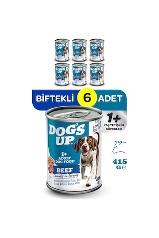 Dogs Up Yaş Yetişkin Köpek Maması Biftekli 415gr 6lı