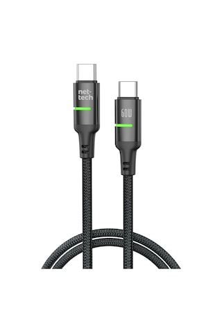 Nettech Nt-dc40 60w Plastik 100 Cm Type-c To Type-c Şarj Ve Data Kablosu Siyah Nettech Nt-dc40 60w Plastik 100 Cm Type-c To Type-c Şarj Ve Data Kablosu Siyah