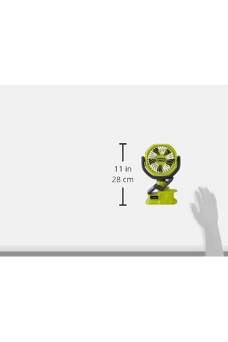 Ryobı Rcf18-0 18 V Akülü Klipsli Vantilatör Kompakt Ve Taşınabilir Akülü Vantilatör, Kauçuk Sabitleme Kelepçe