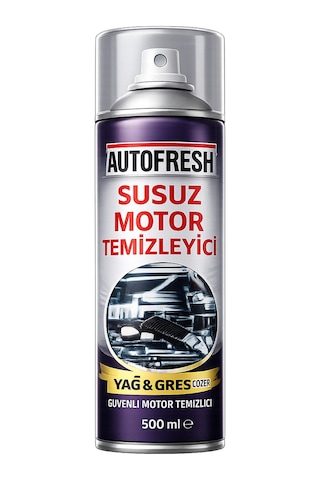 Susuz Motor Temizleyici Sprey 500 Ml Yağ & Gres Çözücü, Parlatıcı Etkili Motor Temizliği