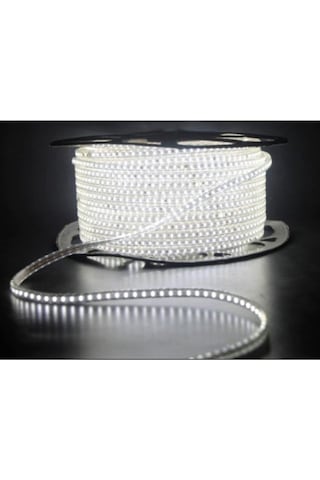220v Hortum Led Şerit 5050 3 Çip 60 Led Beyaz