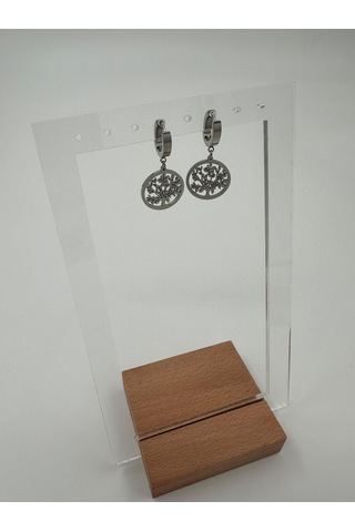 Xbaby Hayat Ağacı Gümüş Renk Çelik Küpe Gümüş