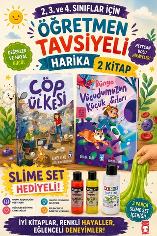 Timaş 2,3. Ve 4.sınıflar İçin Çöp Ülkesi-bünyo Vücudumuzun Küçük Sırları Slime Set Hediyeli