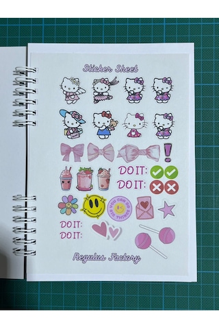 Hello Kitty Efektli 50 Sayfa Defter Bonus Mat Stickerlı