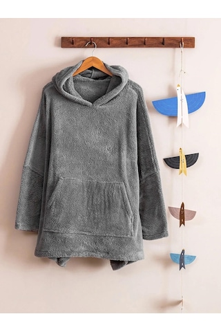 Mulberry Çocuk Giyilebilir Unisex Wellsoft Battaniye Oversize Antrasit