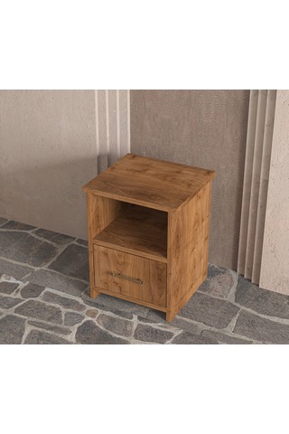 Renazzo Soft Wood Model Masif Ahşap İskandinav Komodin - Çekmeceli Ceviz