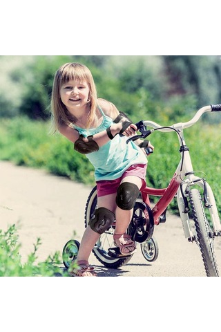 Md-611 6 Adet Çocuk Bisiklet Paten Diz Dirsek Bilek Ped M 001