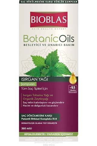 Bioblas Botanic Oils Isırgan Yağlı Şampuan Tüm Saçlar 360 Ml X 2 Adet Tüm Saç Tipleri