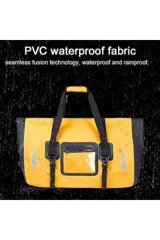 Su Geçirmez Motosiklet Arka Koltuk Çantası Büyük Kapasiteli Motosiklet Çantası Evrense Sarı Sarı