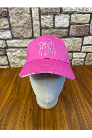 Hamze Ny Yankees New York Detaylı Beyzbol Gabardin Cap Şapka Pembe