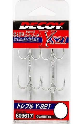 Decoy Y-s21 Standart Treble Üçlü Maket Balık İğnesi No:6