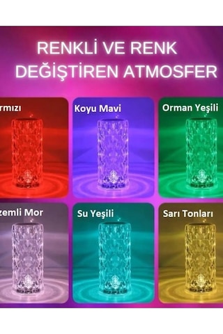 Masa Lambası Ve Gece Lambası Led Masa Lambası Şarjlı Masa Lambası Led Silindir Masa Lambası Renkli