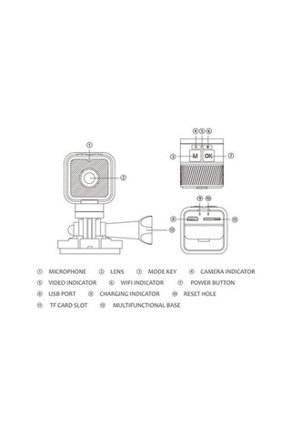 Motion003 Lichen Hd Spor Kamera, 1080 Araba Kayıt Cihazı, Wıfı Binicilik Siyah, Kablosuz Modda Siyah