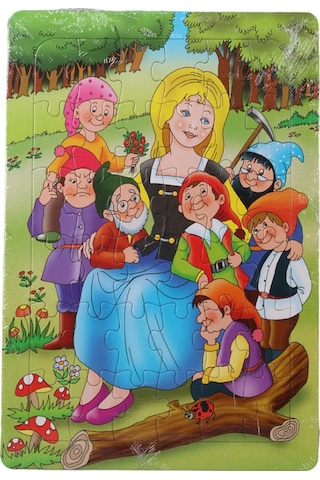 36 Parça Çocuk Puzzle + Boyama Pamuk Prenses