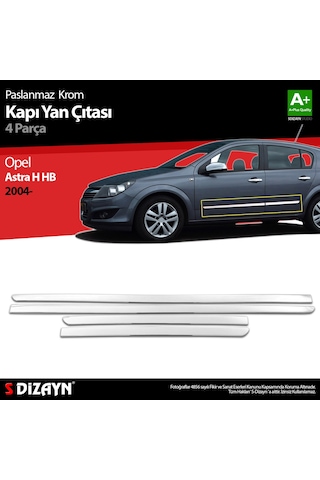 S-dizayn Opel Astra H Hb Krom Kapı Yan Çıtası 2004 Üzeri
