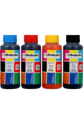 Perfection Dye Bazlı Tüm Kartuşlu Ve Tanklı Yazıcılar Uyumlu Üniversal Mürekkep Dolum Seti 4x100 Gr.