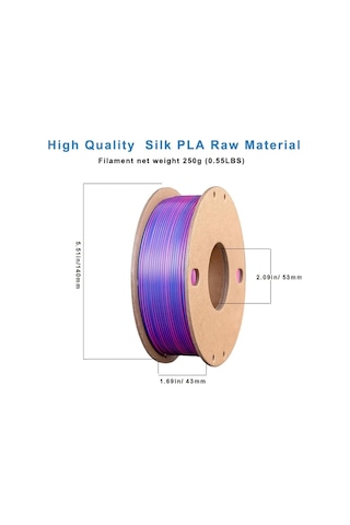 Techbloom 1 Rulo Mor Maviden Yeşile Geçişli Pla Filament Green Purple Copper Fdm Fff Yazıcı Uyumlu Mimari Model Takı Prototip 3d Baskı Malzemesi