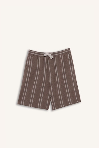 Defacto Regular Fit Jakarlı Bermuda Şort E0809ax25smbn326 Kahve