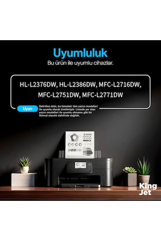 Kingjet Brother Uyumlu Tn-2456 Standart Kapasiteli 4'lü Paket Uyumlu Toner Mfc-l2771dw