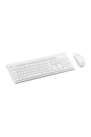 Lecoo, Cm101 Usb Kablolu Türkçe Q Klavye - Mouse Set Beyaz