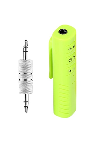 Yunboo Kablosuz Bluetooth 3.5mm Araç Müzik Alıcısı - Yeşil Renk Seçeneği