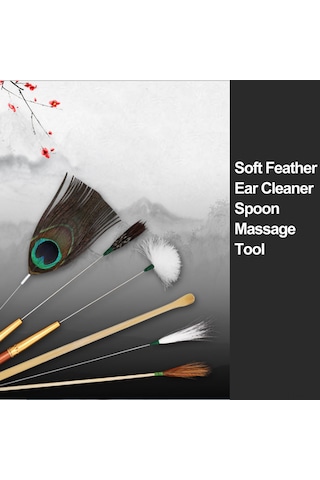 Vkemall 10 Parçalık Kulak Temizleme Seti - Gümüş İğneli Farklı Tüyler Ve Taşıma Kutusu