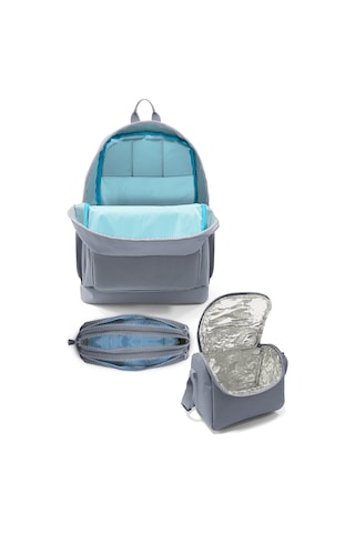 Coral High Kids Renkli Blok Desenli 3 Lü Okul Çanta Seti Set0123775 Kırmızı