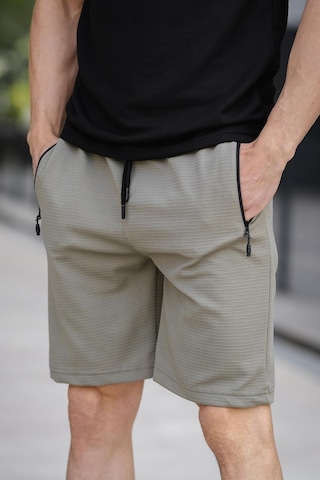 Oksit Sams Fermuarlı Detaylı Dokuma Slim Fit Likralı Erkek Bermuda Şort 001