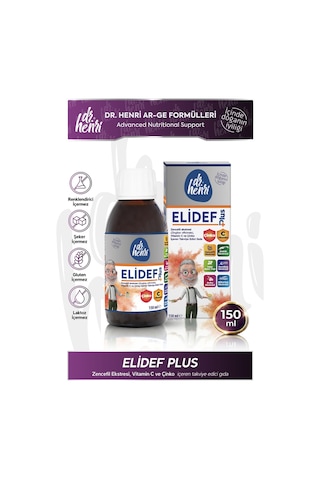 Dr. Henri Elidef Zencefil C Vitamini ve Çinko İçeren Takviye Edici Gıda 150 ML