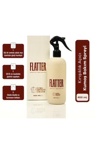 Flatter Kırışıklık Açıcı & Kumaş Bakım Spreyi - Ütüsüz Pratik Çözüm 400ml X 2 2'li Set