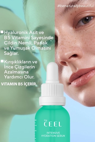 The Ceel Yoğun Nemlendirici Serum Hyaluronic Acid, Sodium PCA & Panthenol (B5) 30 ml