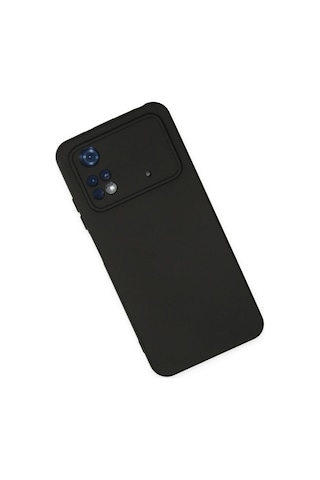 Cosmotex Newface Xiaomi Poco M4 Pro 4g Kılıf Nano İçi Kadife Silikon - Siyah