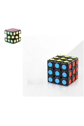 Boncuklu Zeka Küpü Küçük Rubik Küp Sabır Küpü 1 Adet Ebat: 5,5 Cm X 5,5 Cm
