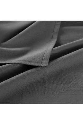 Dnc Home Tekstil Premium Keten Gri Füme Düz Masa Örtüsü 001