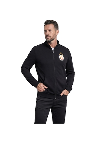 Gsstore Galatasaray Lisanslı 5 Yıldızlı Siyah Balıkçı Yaka Sweat Siyah