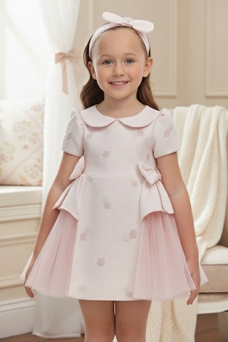 Pamina Kids Kız Bebek Yan Tarafında Tül Fiyonklu Doğum Günü - Partielbisesi 6-24 Ay 36168pr-pembe-2433 Pembe