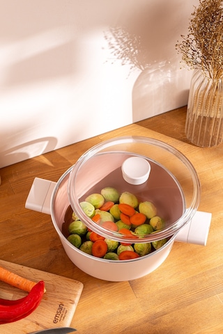 Emsan Swiss Crystal Derin Tencere Pembe 20 CM