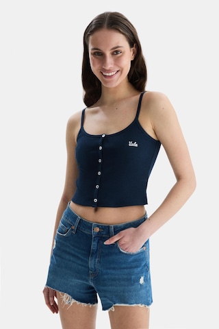 Ucla Rhodes Lacivert Askılı Nakışlı Kadın Crop Lacivert