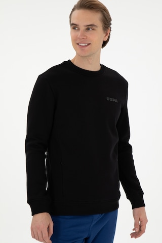 U.S. Polo Assn. Erkek Regular Fit Bisiklet Yaka Siyah Sweatshirt 50292362-VR046