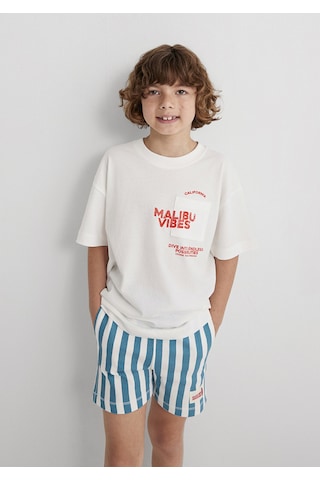 Mavi - Baskılı Beyaz Tişört 6610327-70057 Ekru