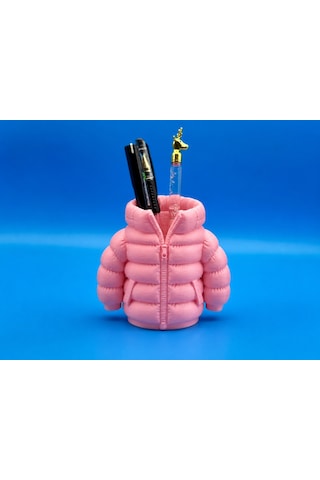3d Baskı Şişme Mont Kalemlik - Masaüstü Organizer-pembe Çok Renkli