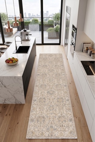 Dekoratif Halı Kaymaz Taban Leke Tutmaz Yıkanabilir Kilim Özel Ölçü Salon Halısı 3038