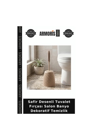 Safir Desenli Tuvalet Fırçası Salon Banyo Dekoratif Temizlik Çok Renkli