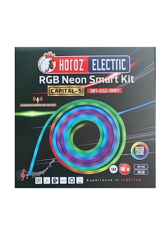Horoz Rgb Şerit Led Neon Smart Kit Sese Duyarlı 5mt