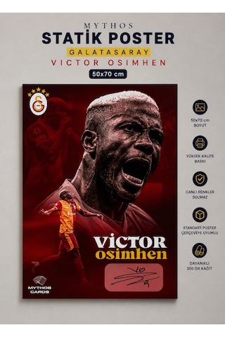 Mythos Statik Poster Galatarasay Victor Osimhen 50x70 Cm